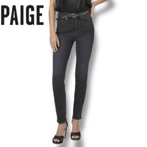 PAIGE Gemma Black Lotus High Rise Ankle Cigarette Skinny Denim Jeans  | Size 32